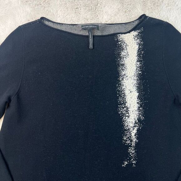 Vintage Sarah Pacini Black Womens One Size Knit Sweater Dress A-Line Long Sleeve - Picture 3 of 9